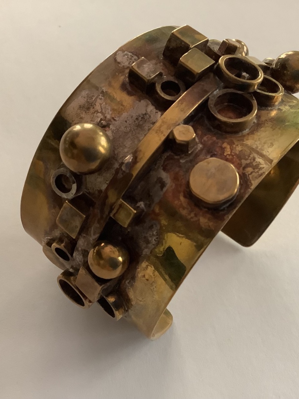 EXCEPTIONAL VINTAGE SCANDINAVIAN BRUTALIST CUFF - Picture 3 of 15